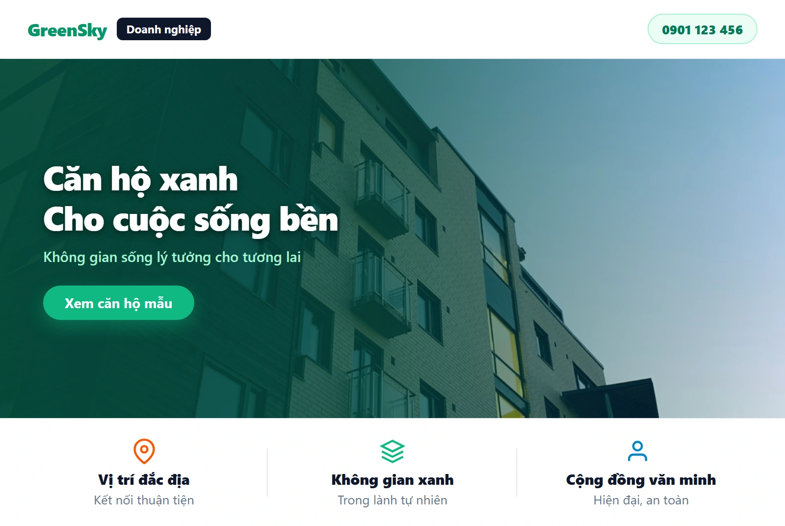 Căn Hộ Chung Cư GreenSky Mockup
