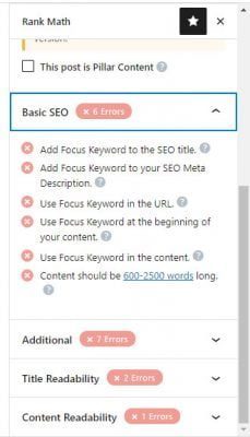 seo bài viết 100 điểm rank math
