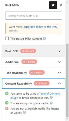 seo bài viết 100 điểm rank math