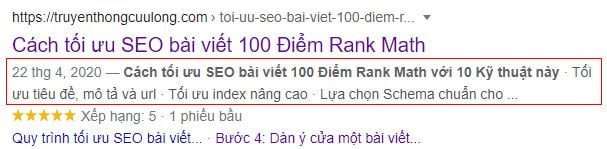 seo bài viết 100 điểm rank math