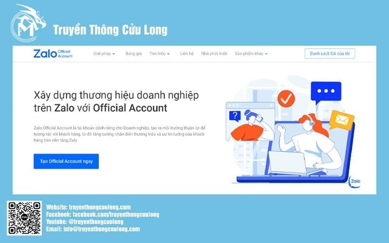 Cách tạo Zalo OA