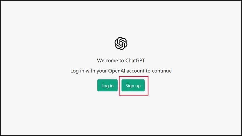Bước 2 tạo tài khoản Chat GPT