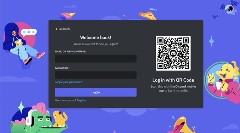 Đăng nhập vào tài khoản Discord