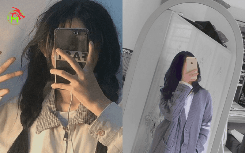 Chụp ảnh che mặt bằng điện thoại