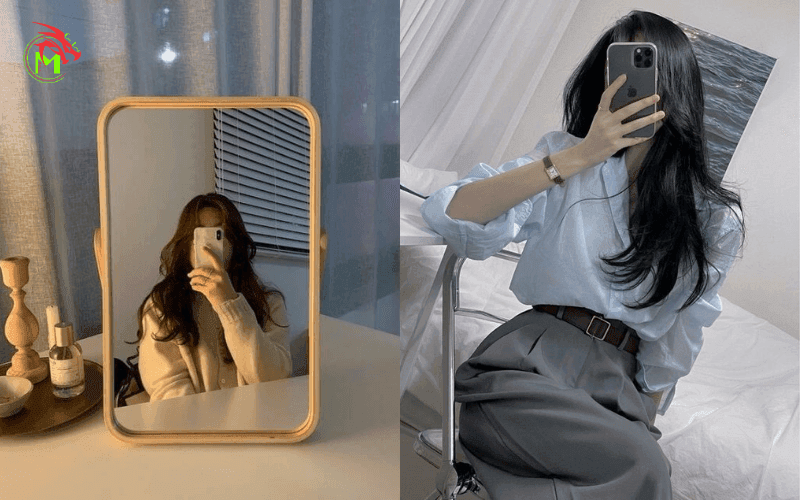 Chụp ảnh che mặt bằng điện thoại
