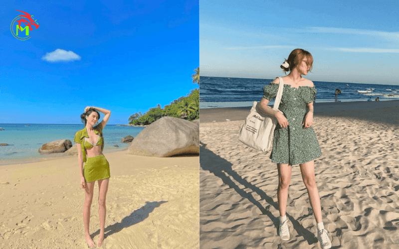 Tạo dáng chụp ảnh đi biển cho nữ