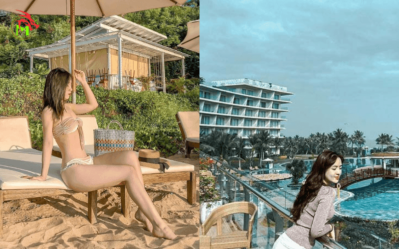 Tạo dáng chụp ảnh ở resort