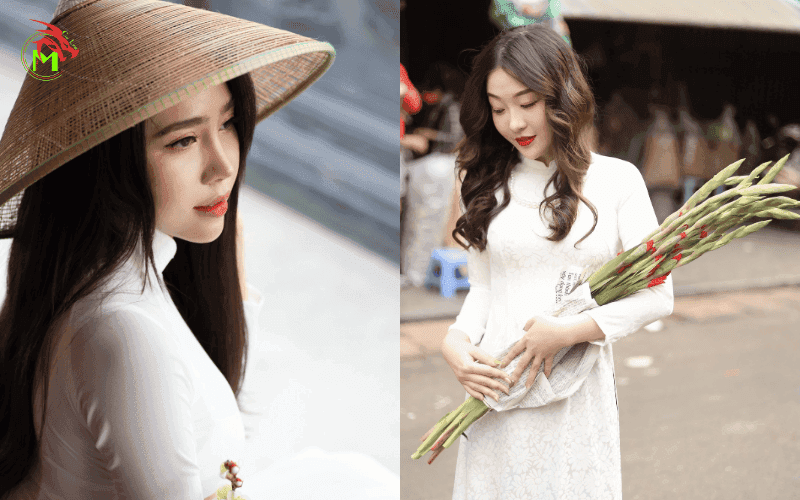Chụp hình ngoại cảnh áo dài tết