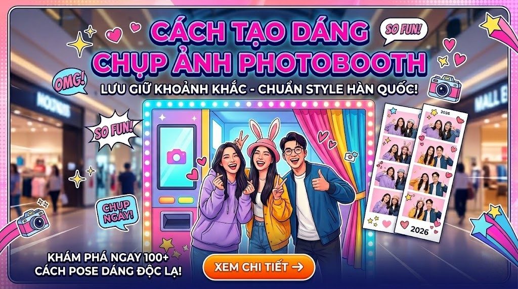 1001+ Cách Tạo Dáng Chụp Ảnh Photobooth  "Cực Cuốn" (2026)