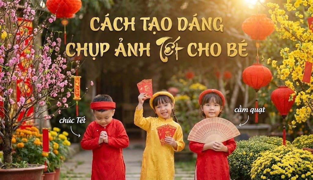 15+ Cách Tạo Dáng Chụp Ảnh Tết Cho Bé: Bí Quyết Có Ảnh Đẹp Ngay (Mới Nhất 2026)