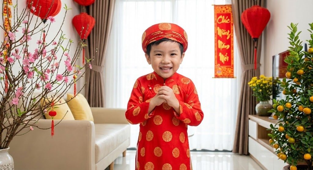 Tạo dáng chụp ảnh tế cho bé