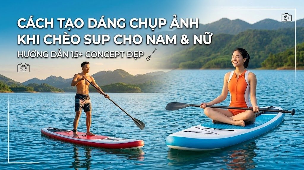 15+ Cách Tạo Dáng Chụp Ảnh Cùng Thuyền SUP Cho Nam &amp; Nữ Đẹp "Hết Nước Chấm"