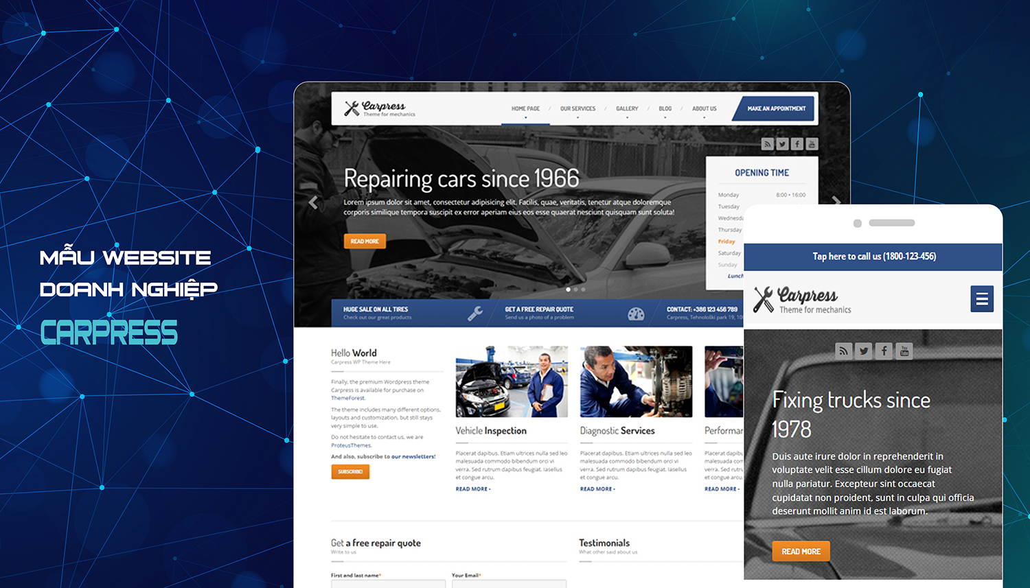 template website doanh nghiep CarPress hinh 1.1