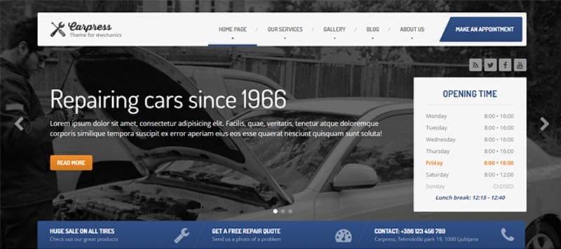 template website doanh nghiep CarPress hinh 2