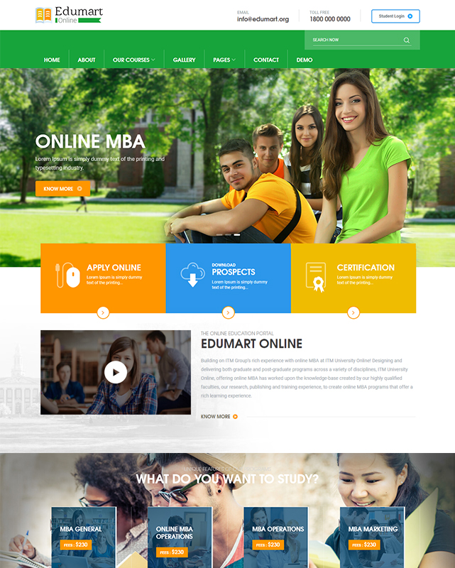 Edumart Html Education Website Template Website Templates Web Design