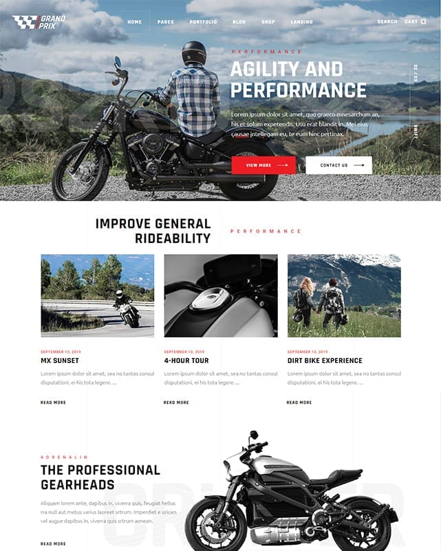 thumbnail template website car grand