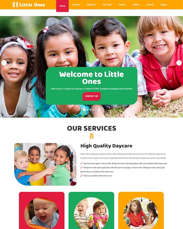 thumbnail template website education little one