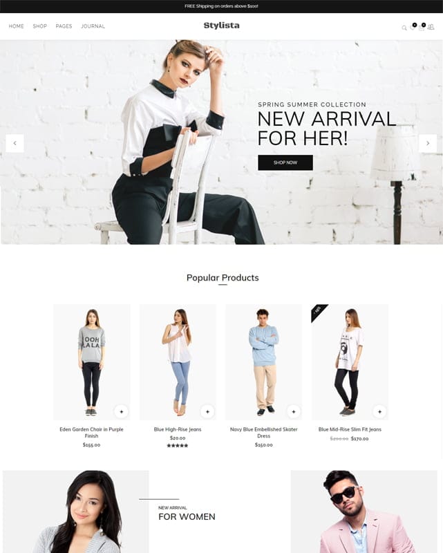 thumbnail template website fashion stylista