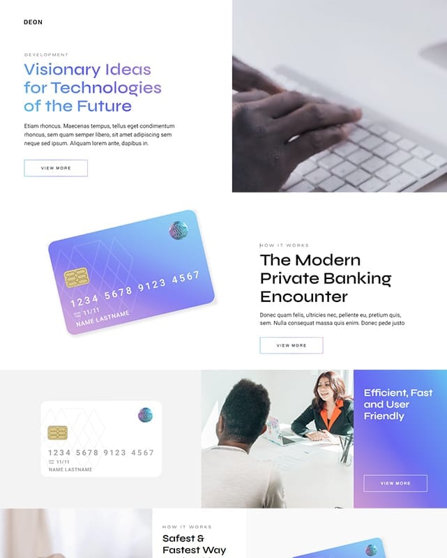 thumbnail template website technology deon