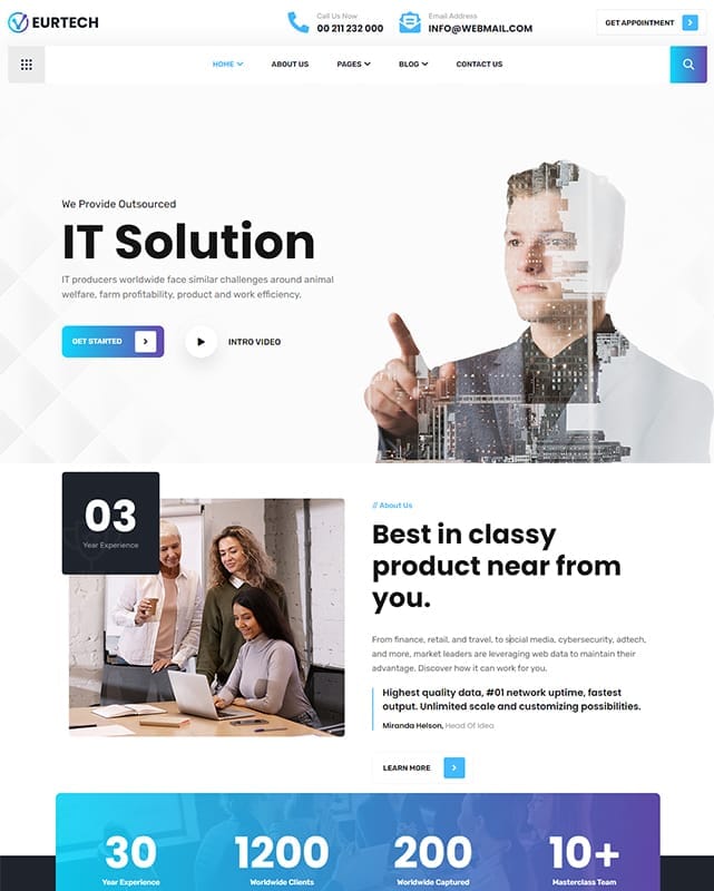 thumbnail template website technology eurtech