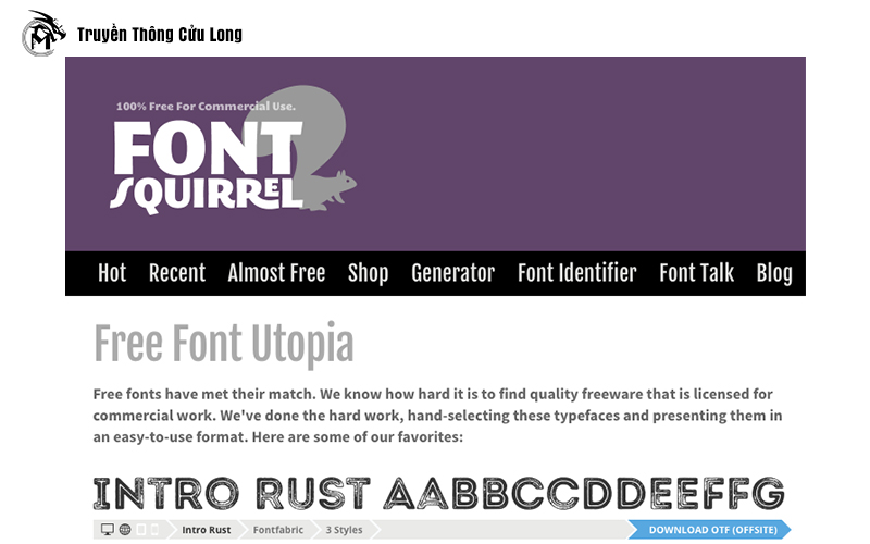 Top 6 trang web tải Font chữ đẹp miễn phí 5 Fontsquirrel