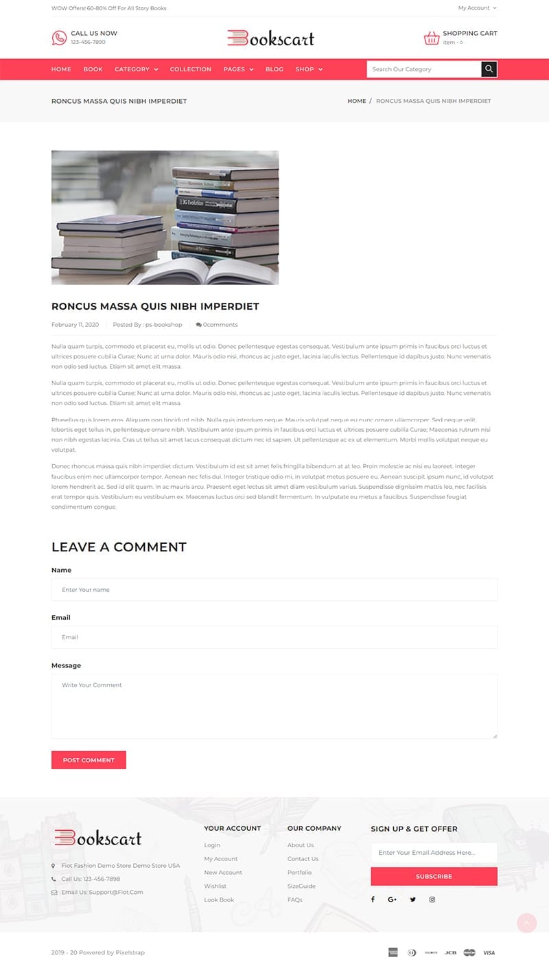 template website book bookscart blogdetail