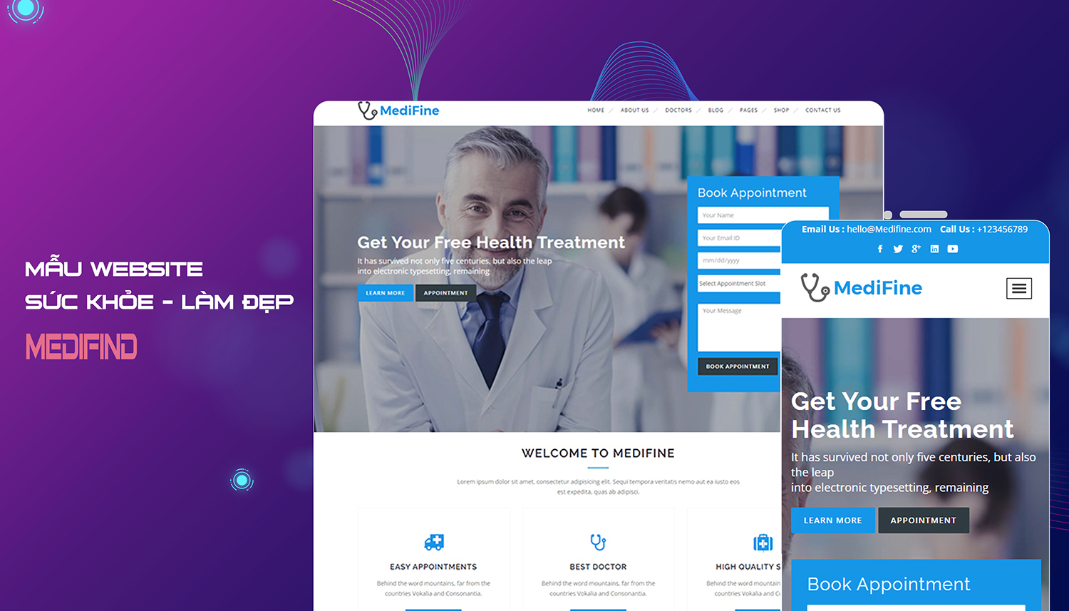 template website health MediFine hinh 1