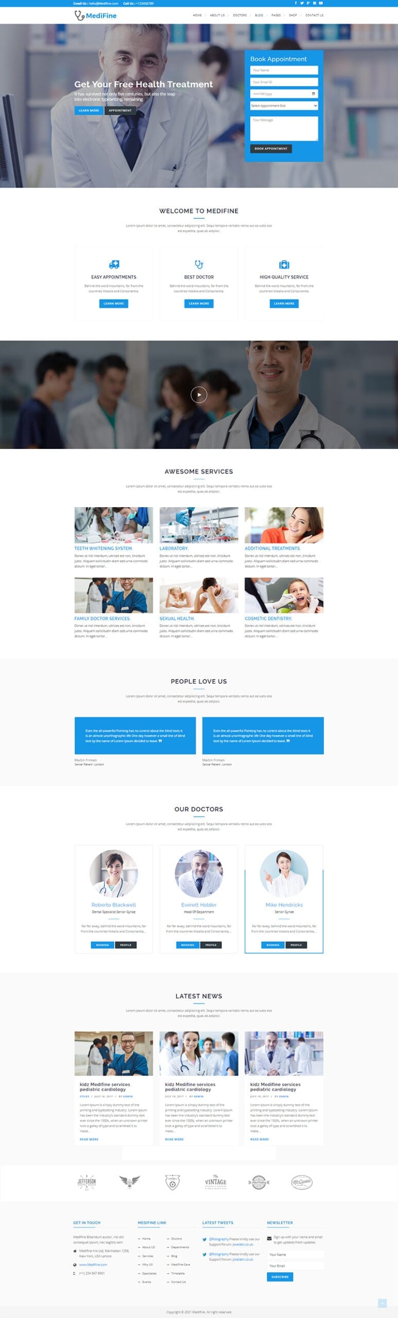 template website health MediFine homepage scaled