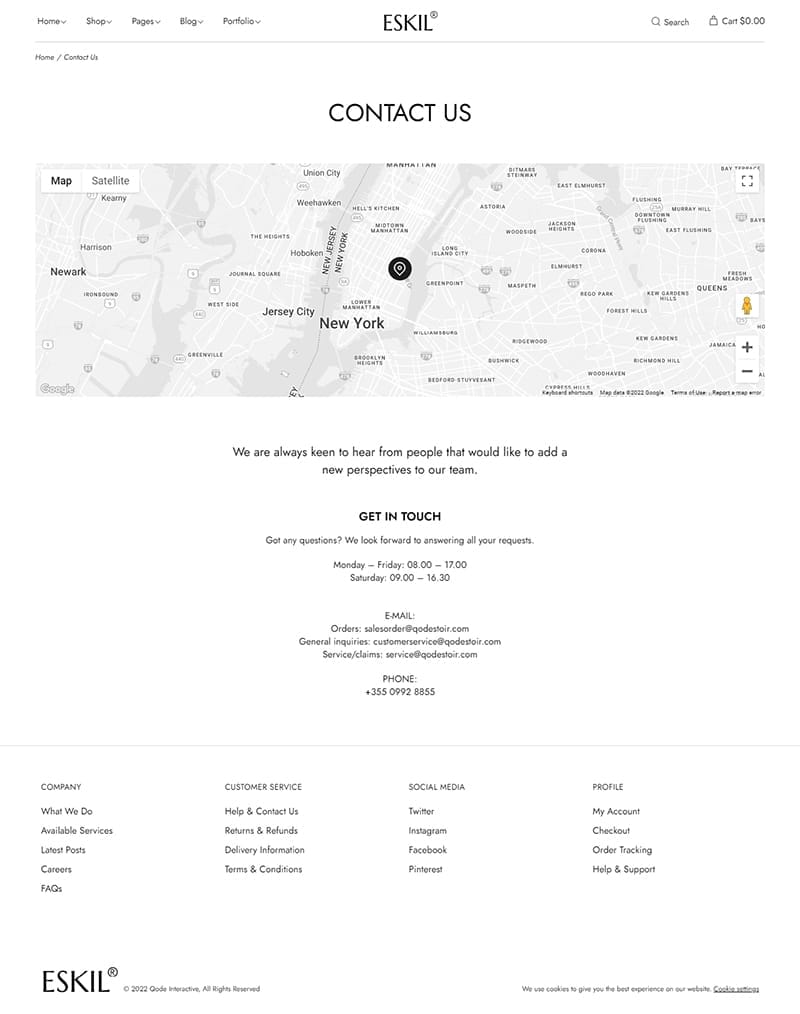 template website noithattrangtri eskil contact