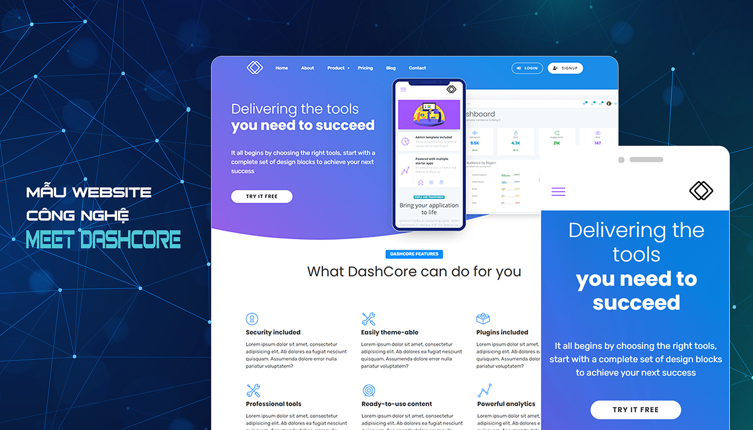 template website technology meet dashcore hinh 1