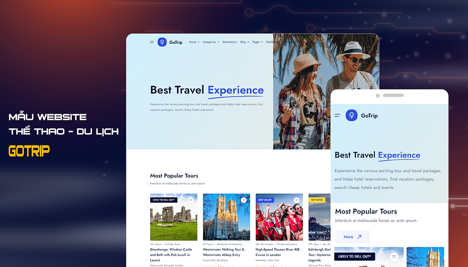 template website travel banner