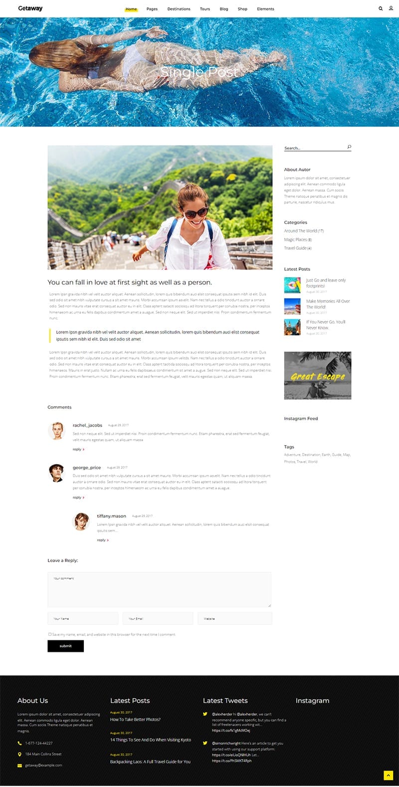 template website travel gateway blogdetail