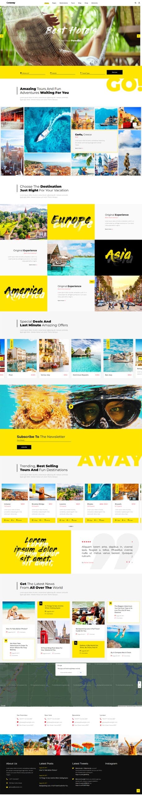 template website travel gateway homepage scaled