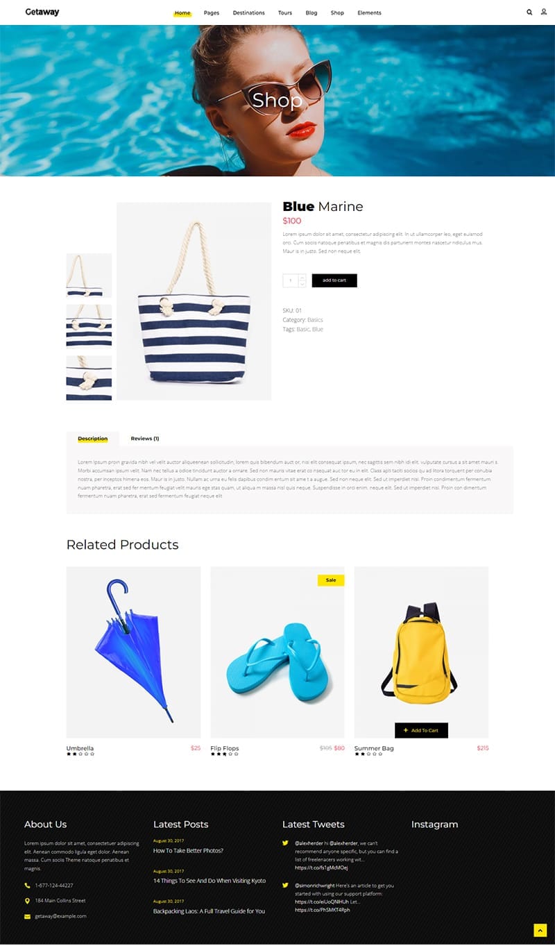 template website travel gateway productdetail