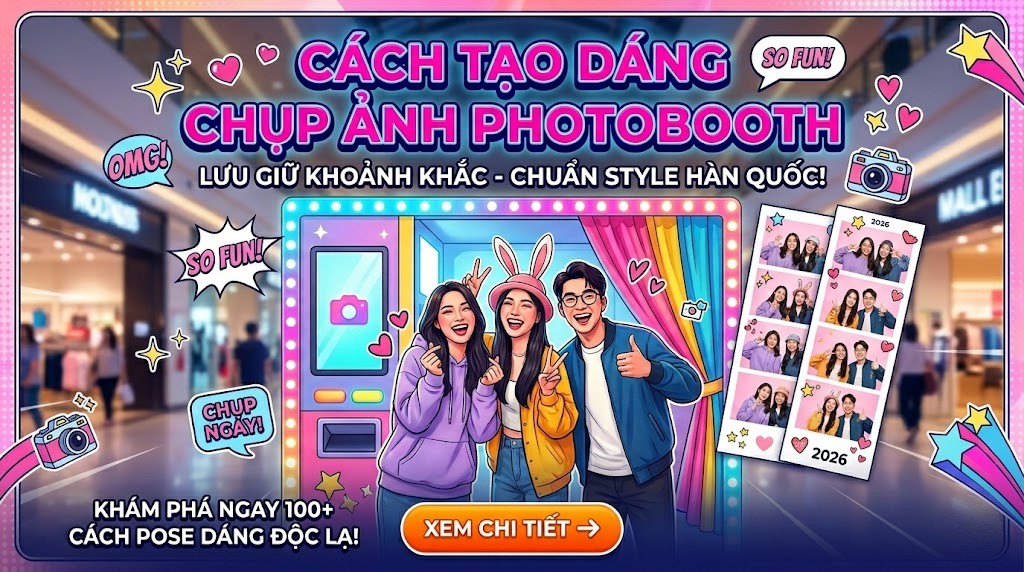 Hướng dẫn tạo dáng chụp ảnh photobooth