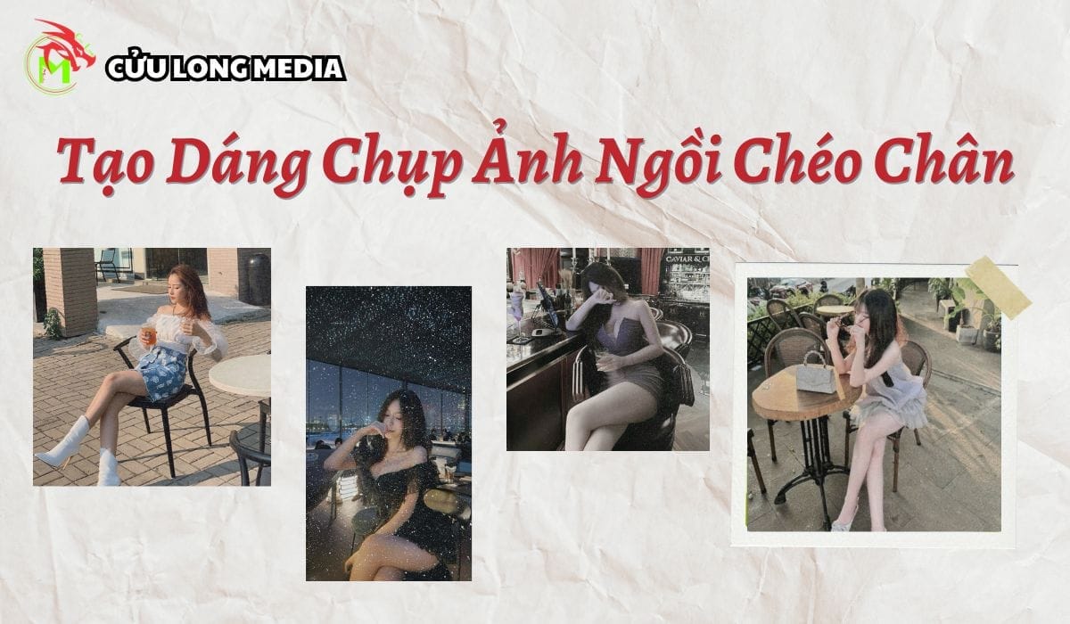 Tạo dáng chụp ảnh ngồi chéo chân