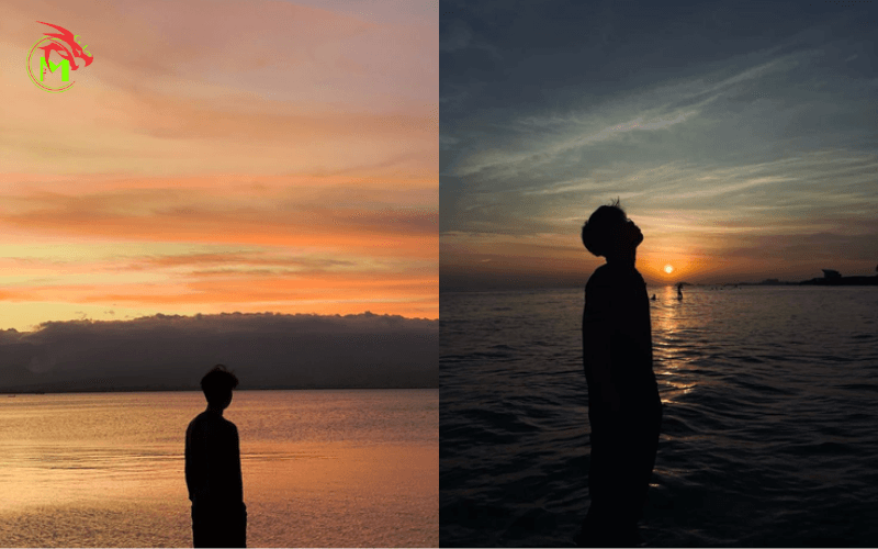 101+ Cách Tạo Dáng Chụp Ảnh Hoàng Hôn Trên Biển: Silhouette & Ngược Sáng Đẹp 4 tạo dáng chụp ảnh hoàng hôn trên biển