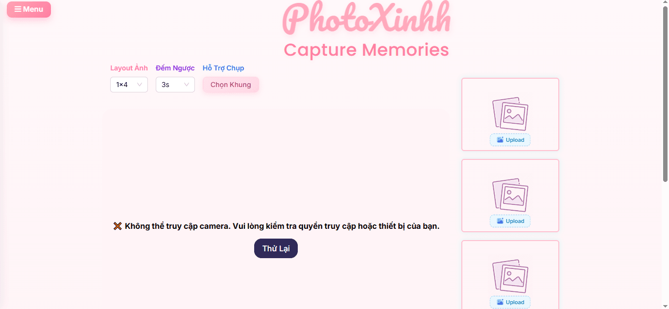 Top 5+ Website Chụp Ảnh Photobooth Online Miễn Phí "Gây Bão" Tại Việt Nam (2025) 7 Website Chụp Ảnh Photobooth Online Miễn Phí