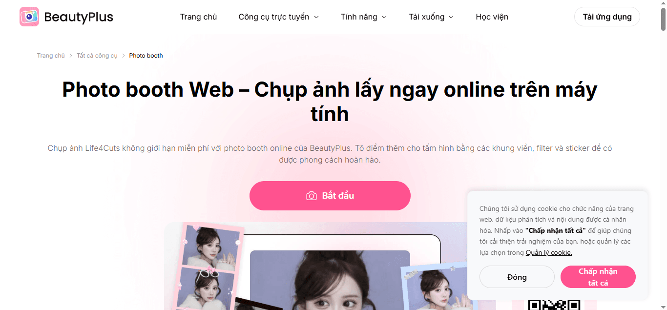 Top 5+ Website Chụp Ảnh Photobooth Online Miễn Phí "Gây Bão" Tại Việt Nam (2025) 3 Website Chụp Ảnh Photobooth Online Miễn Phí